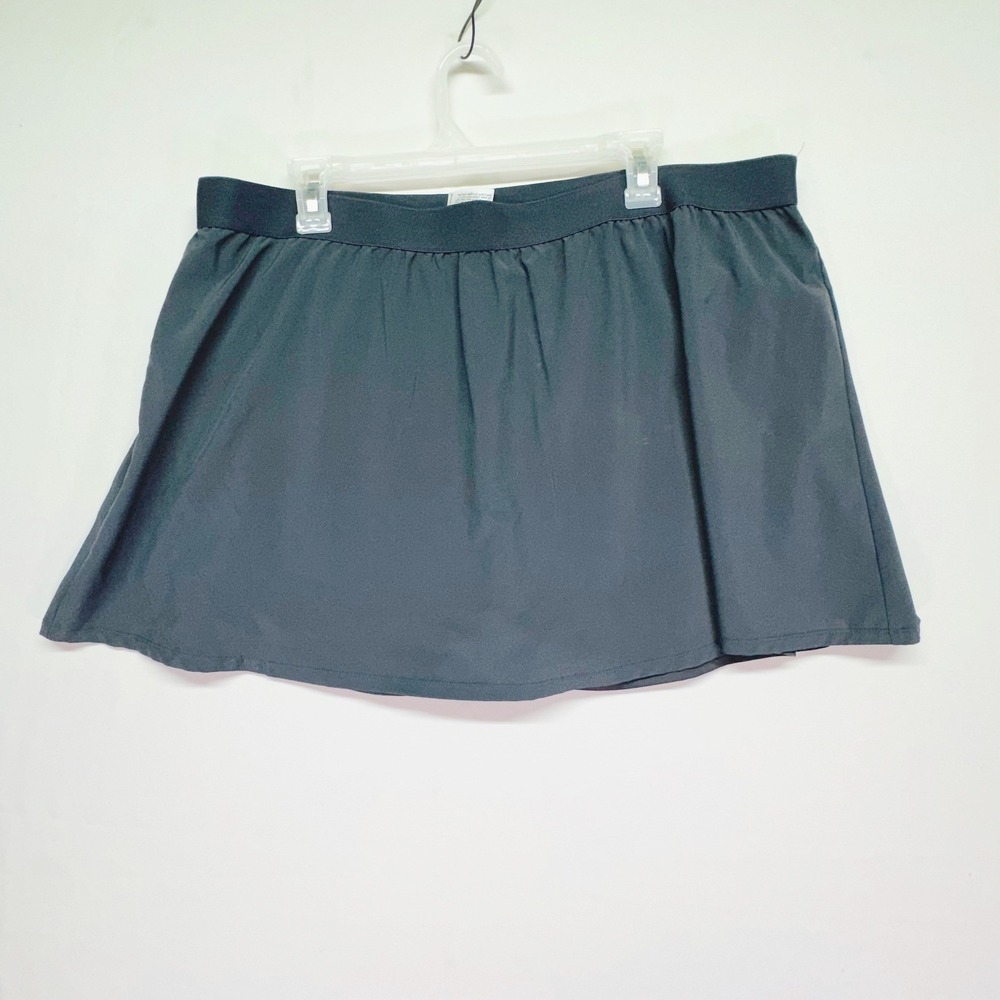 Ideology Womens XXL Dark Gray Active Skort Built-in‎ Shorts Tennis Mini Skirt